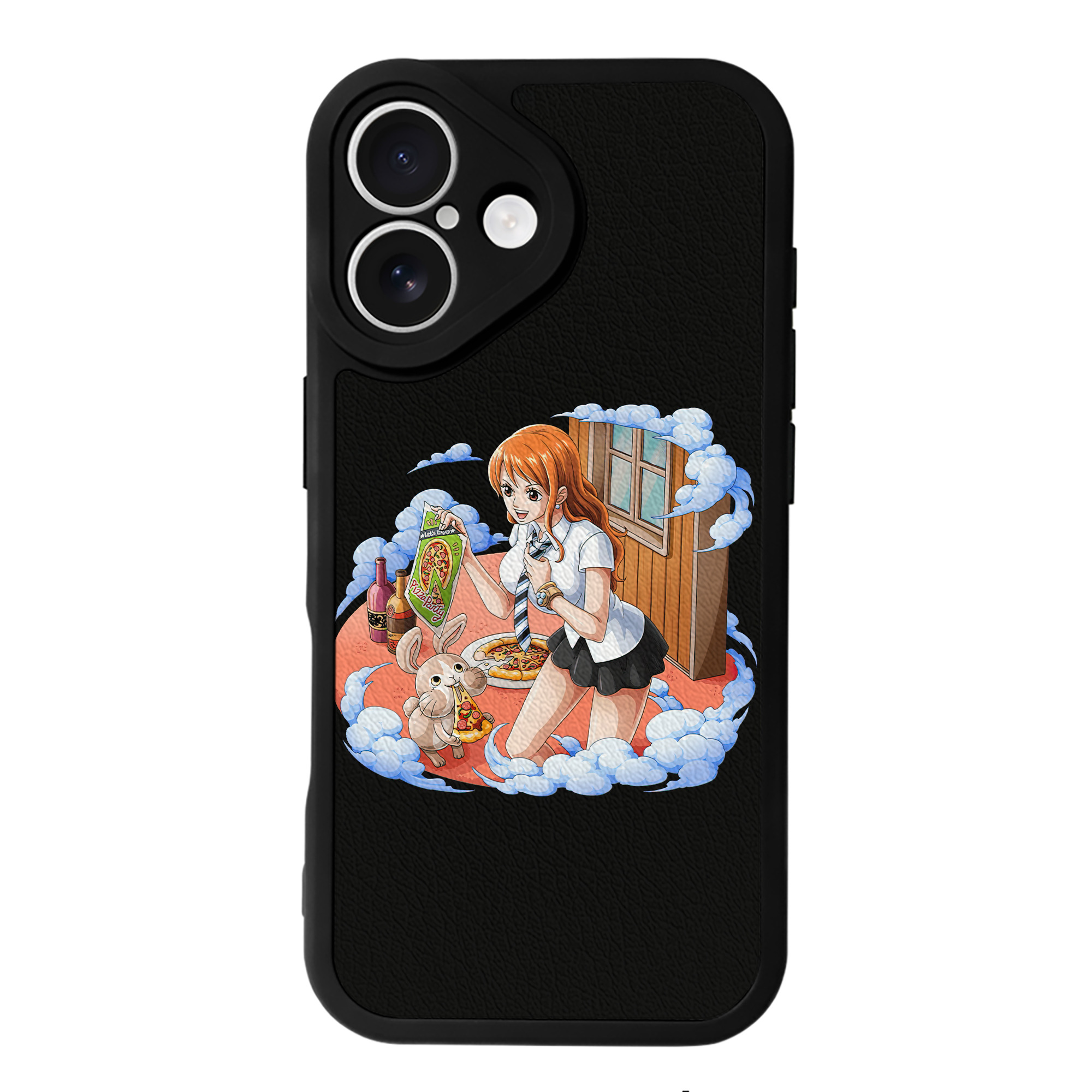 （画像用） ワンピース ナミ ONE PIECE Nami 【iPhone 16シリーズ対応】シリコンスマホケース（レザー調） 材質：シリコン